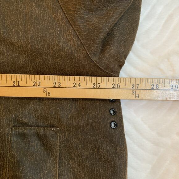 Barbour Weather Worked Beaufort Wax Jacket Mens Large Brown Chore Utility Coat - Picture 11 of 14